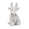 peluche renne au museau et aux cornes irisés couleur gris argenté peluche renne au museau et aux cornes irisés couleur gris argenté
