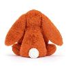 PELUCHE LAPIN COLORIS ORANGE SANGUINE ( H : 31 cm)