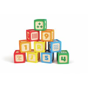 SET DE DIX BLOCS EN BOIS ET ENTOURÉS DE SILICONE