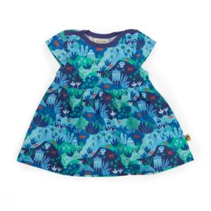 ROBE EN POPELINE IMPRIMÉ LA VILLE ENCHANTÉE