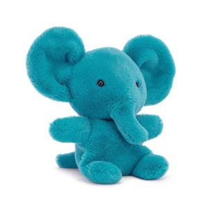 PETITE PELUCHE L'ÉLÉPHANTEAU BLEU AUX COURTES PATTES