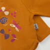 SWEAT-SHIRT EN MOLLETON COLORIS CURRY IMPRIMÉ FANTAISIE
