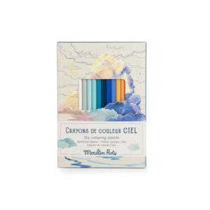 12 CRAYONS DE COULEUR ET 3 COLORIAGES "l'explorateur"