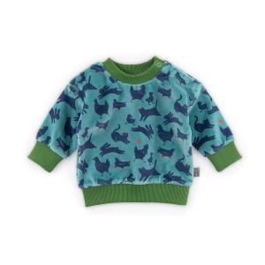 SWEAT SHIRT EN VELOURS BOUCLETTE "week-end à la ferme"