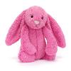 PELUCHE LAPIN COLORIS ROSE VIF (H : 31 cm)