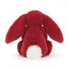 PELUCHE LAPIN LUXUEUX COLORIS ROUGE VIF 
