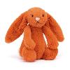 PETITE PELUCHE LAPIN COLORIS ORANGE SANGUINE (H : 18 cm)