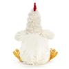 BESSIE LA PELUCHE POULE BLANCHE 