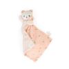 DOUDOU OURSON CARRÉ ROSE TOURBILLON DE FEUILLES