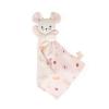 DOUDOU SOURIS CARRÉ FLEURS ET PAPILLONS