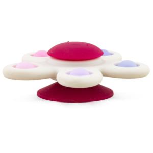 JOUET EN SILICONE PÉTALOUNE GRISE 5 PÉTALES + EFFET POP