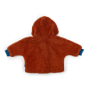 MANTEAU EN FAUSSE FOURRURE COLORIS ROUILLE