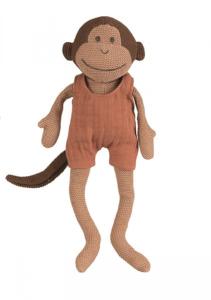 PAULO LE PETIT SINGE RIGOLO EN COTON TRICOTÉ