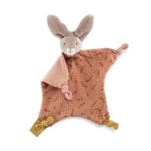 DOUDOU PLAT LAPIN ARGILE "série trois petits lapins"