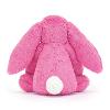 PELUCHE LAPIN COLORIS ROSE VIF (H : 31 cm)