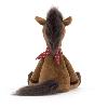 PELUCHE CHEVAL BAI BRUN ET SON BANDANA À POIS