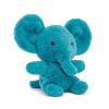 PETITE PELUCHE ÉLÉPHANT BLEU AUX COURTES PATTES