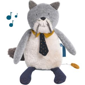 PELUCHE MUSICALE LE CHAT FERNAND "les Moustaches"