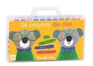 VALISETTE DE 24 CRAYONS DE CIRE "LES POPIPUP"