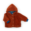 MANTEAU EN FAUSSE FOURRURE COLORIS ROUILLE