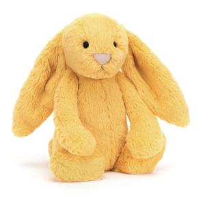 PELUCHE LAPIN COLORIS JAUNE SOLEIL (H : 31 cm)