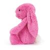 PELUCHE LAPIN COLORIS ROSE VIF (H : 31 cm)