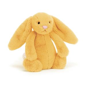 PETITE PELUCHE LAPIN COLORIS JAUNE SOLEIL (H : 18 cm)