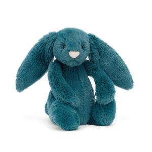 PETITE PELUCHE LAPIN COLORIS BLEU MINÉRAL (H : 18 cm)