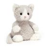petite peluche chat crème et gris clair petite peluche chat crème et gris clair