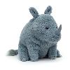 peluche rhinocéros bleu tout en rondeur