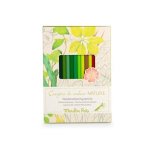12 CRAYONS DE COULEUR ET 3 COLORIAGES "le botaniste"
