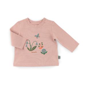 TEE-SHIRT  ROSE IMPRIMÉ FLORAL "week-end à la ferme"