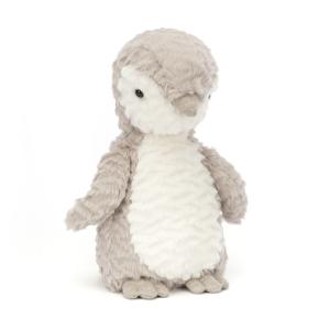 PELUCHE PINGOUIN GRIS AU VENTRE BLANC