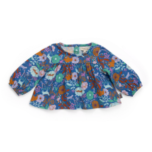 BLOUSE EN COTON LANGE IMPRIMÉ FANTAISIE