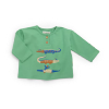 TEE-SHIRT VERT EN JERSEY FLAMMÉ IMPRIMÉ CROCODILES