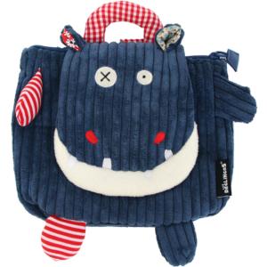 SAC À DOS EN VELOURS CÔTELÉ HIPPIPOS L'HIPPOPOTAME