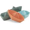 JOUET EN SILICONE POUR LE BAIN 4 BATEAUX ORIGAMIS
