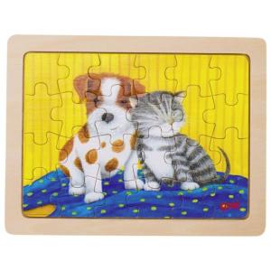 PUZZLE DE 24 PIÈCES CHAT ET CHIEN
