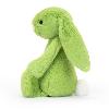 PETITE PELUCHE LAPIN COLORIS VERT POMME (H : 18 cm)