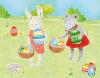 ŒUF EN MÉTAL JAUNE AU DÉCOR DE SYLVAIN LE LAPIN