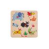 PUZZLE EN BOIS ENCASTRABLE CINQ ANIMAUX "Les Toupitis"