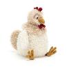 peluche la poule douce