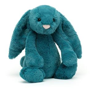 PELUCHE LAPIN COLORIS BLEU MINÉRAL (H 31 CM)