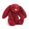 PELUCHE LAPIN LUXUEUX COLORIS ROUGE VIF 