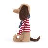 PELUCHE BASSET AU POIL RAS BRUN BEIGE