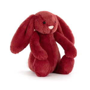 PELUCHE PETIT LAPIN COLORIS ROUGE VIF