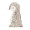 PELUCHE PINGOUIN GRIS AU VENTRE BLANC