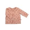tee-shirt coloris rose noisette à col claudine tee-shirt coloris rose noisette à col claudine