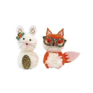 KIT CRÉATIF DEUX PETITS ANIMAUX POMPONS