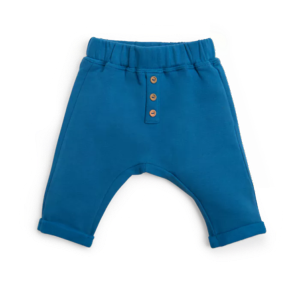 SAROUEL EN MOLLETON AU TOUCHER DOUX COLORIS BLEU